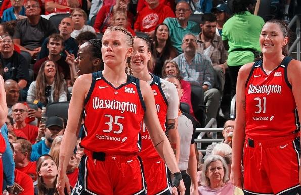 WNBA : 13 points pour Julie Vanloo et la victoire (89-84) pour les Mystics face à Indiana