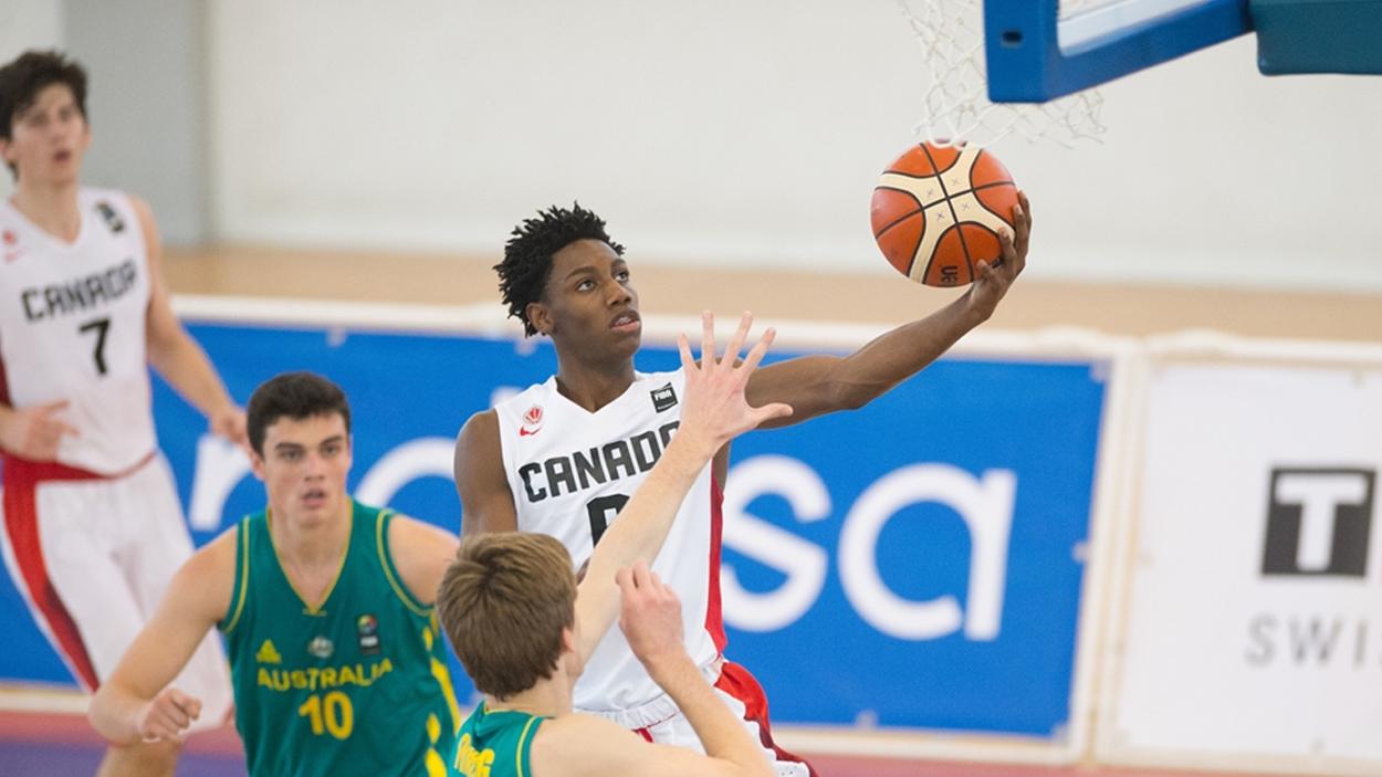 R.J. Barrett (Canada) au tir en U17