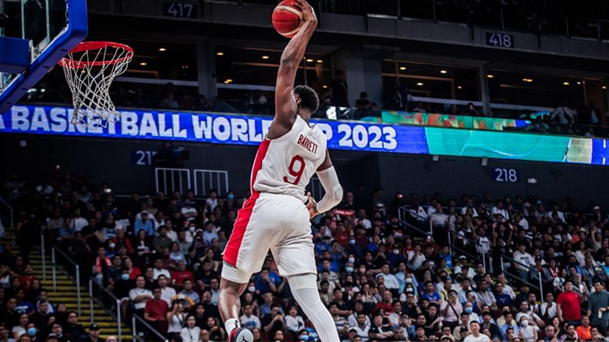 R.J. Barrett (Canada) au dunk